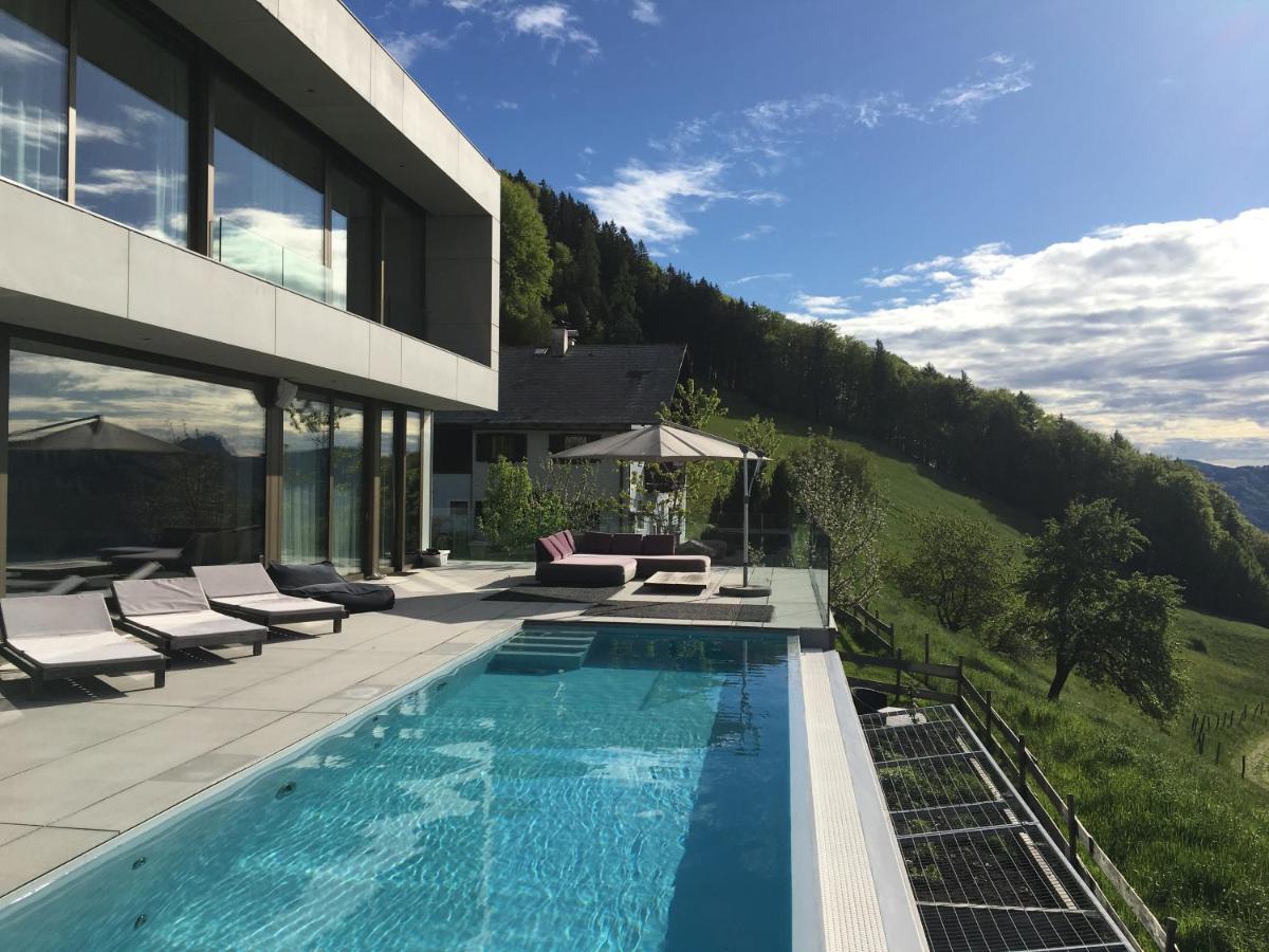 Attersee Luxury Design Villa With Dream Views, Large Pool And Sauna Nussdorf am Attersee Kültér fotó