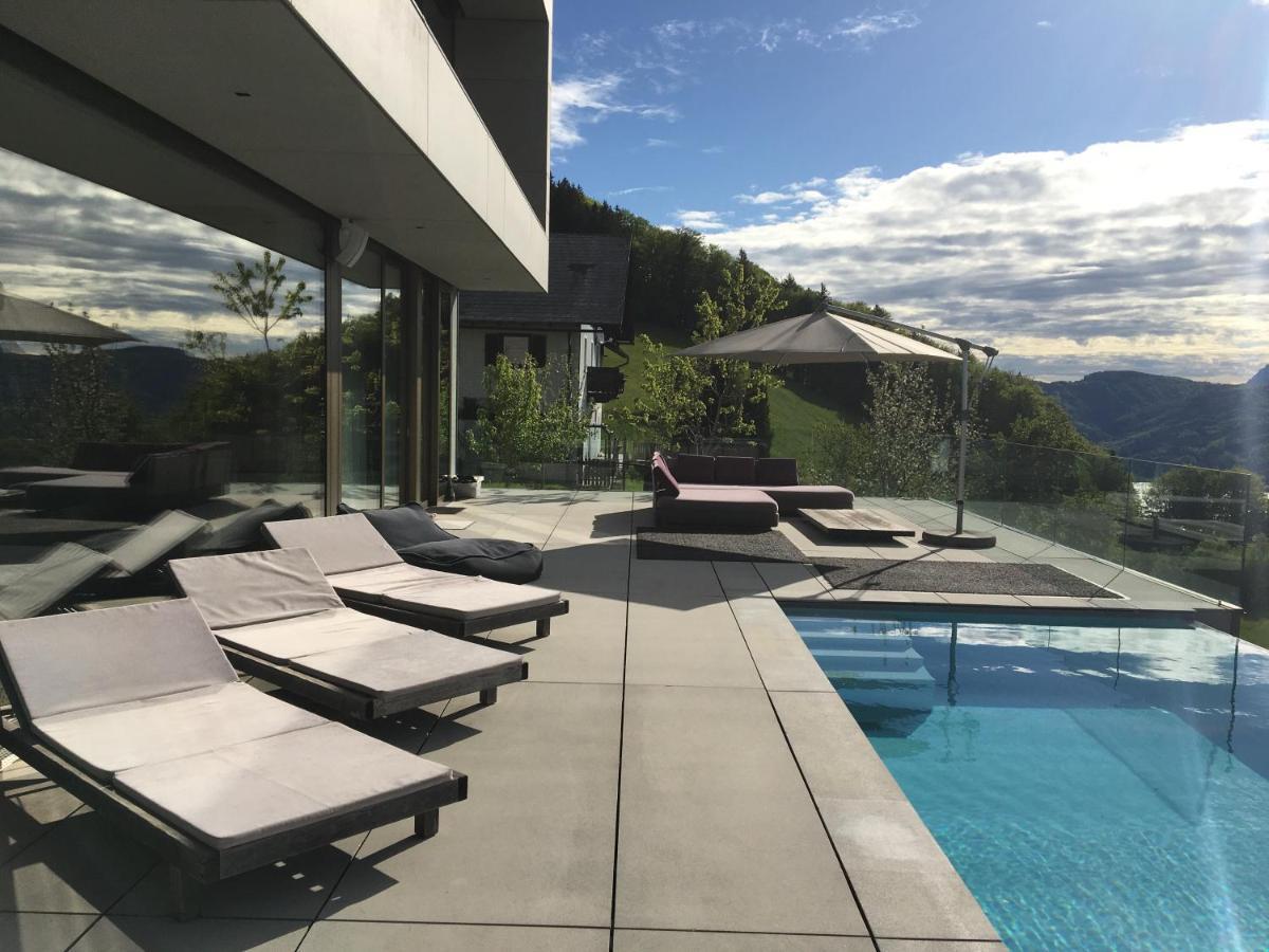 Attersee Luxury Design Villa With Dream Views, Large Pool And Sauna Nussdorf am Attersee Kültér fotó