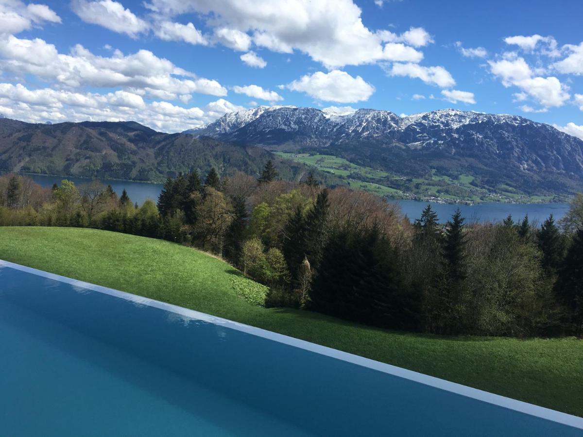 Attersee Luxury Design Villa With Dream Views, Large Pool And Sauna Nussdorf am Attersee Kültér fotó