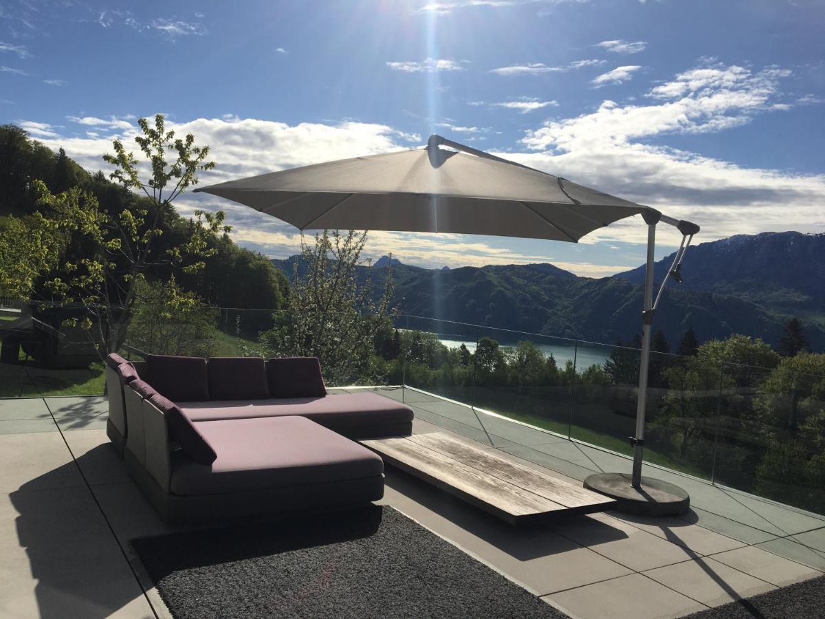 Attersee Luxury Design Villa With Dream Views, Large Pool And Sauna Nussdorf am Attersee Kültér fotó