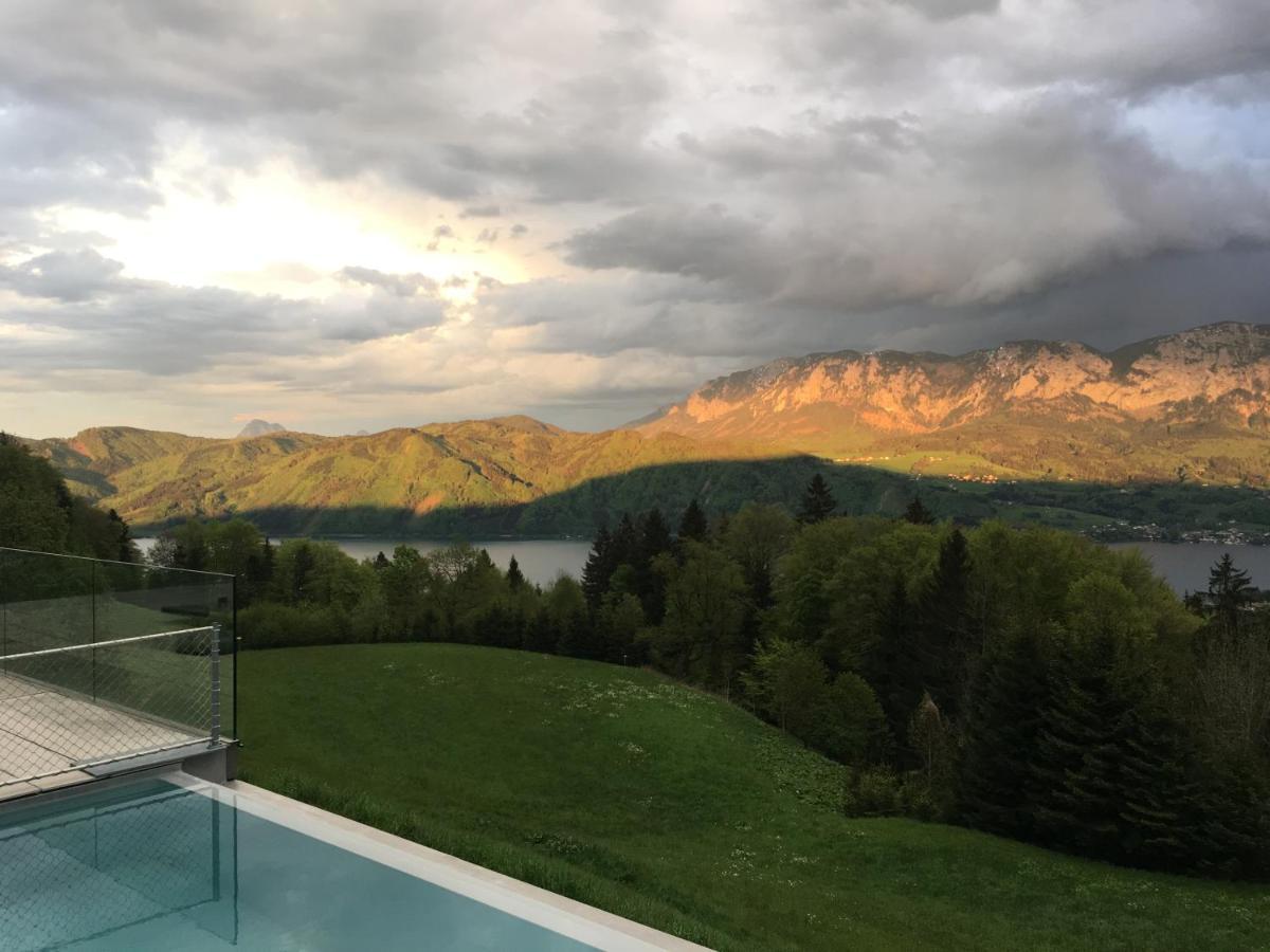 Attersee Luxury Design Villa With Dream Views, Large Pool And Sauna Nussdorf am Attersee Kültér fotó